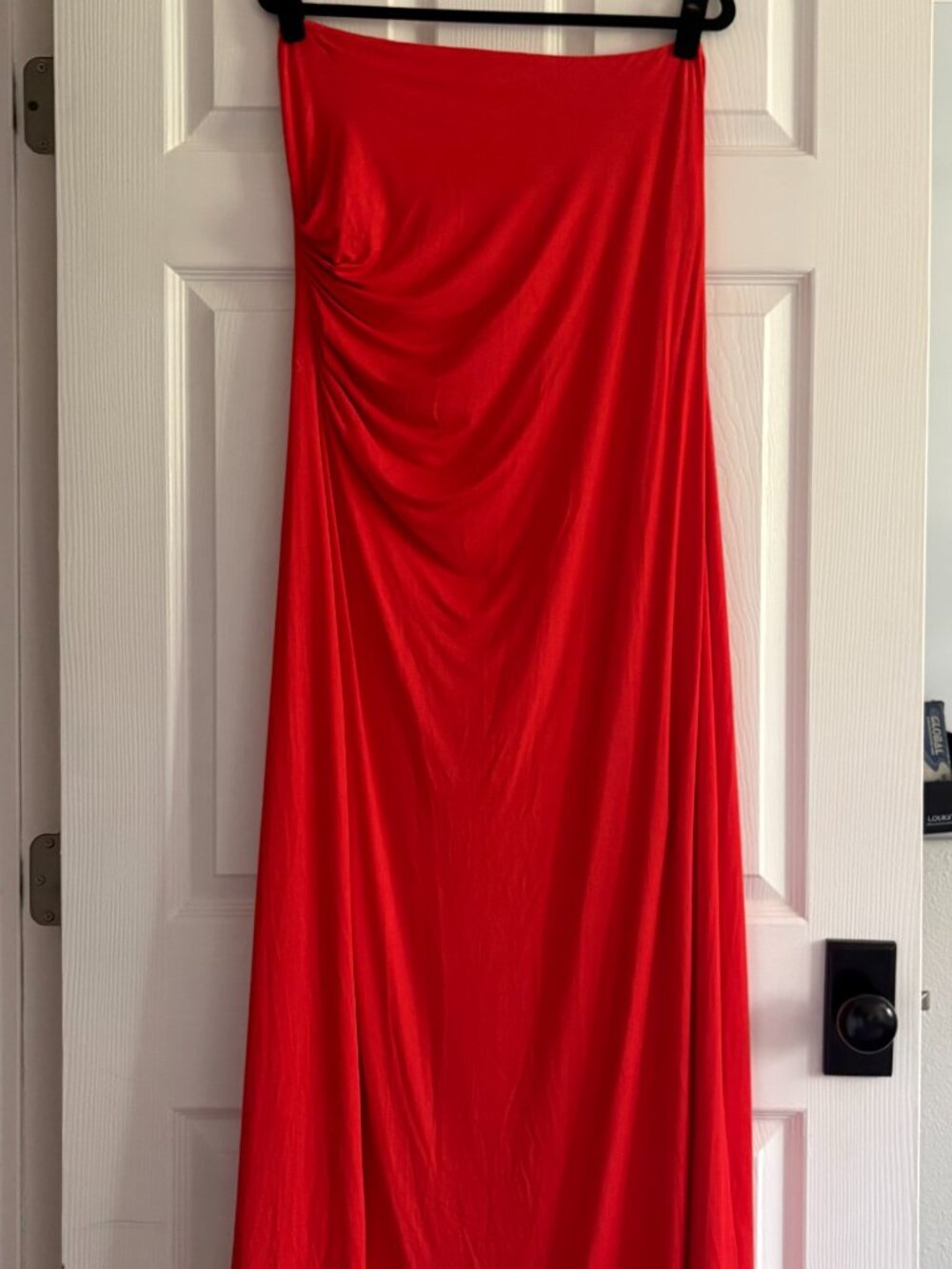 Favorite Daughter / Strapless Tube Jersey Dress / Pomodoro / XL
